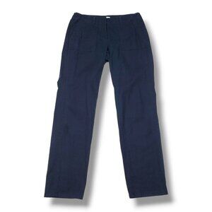 J Jill Linen Blend Pants Womens‎ 4 Blue Mid Rise Straight Leg